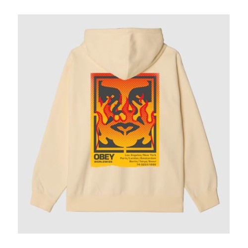 Obey Icon Stencil Flame Fleece 