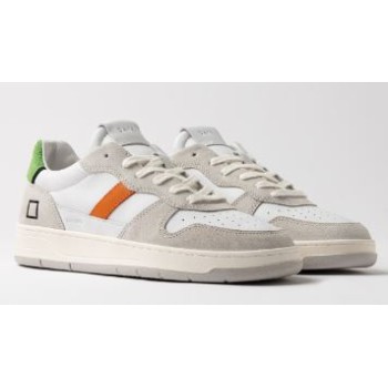 D.A.T.E. Court 2.0 Vintage Calf White-Green  2