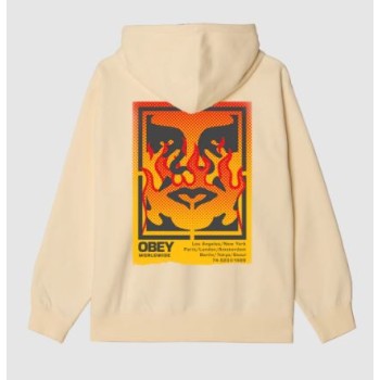 Obey Icon Stencil Flame Fleece 