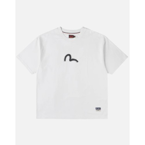 Hand-Brushed Daicock Print T-Shirt Evisu