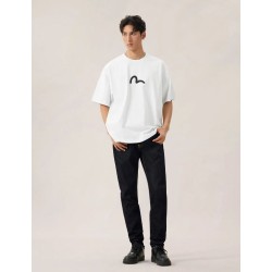 Hand-Brushed Daicock Print T-Shirt Evisu
