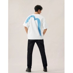 Hand-Brushed Daicock Print T-Shirt Evisu