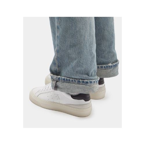 D.A.T.E. Sonica Calf White Black 