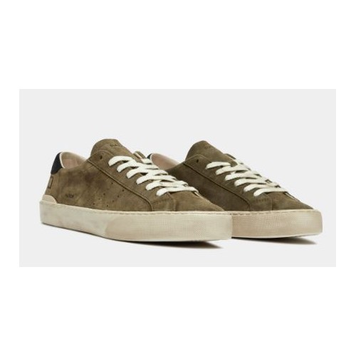 D.A.T.E. Hill Low Suede Army