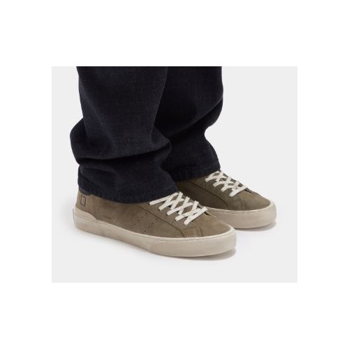 D.A.T.E. Hill Low Suede Army