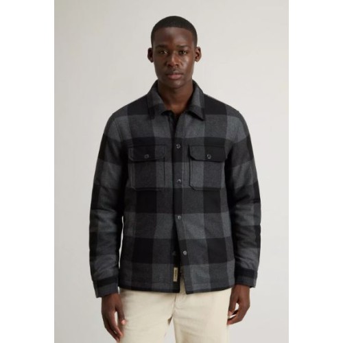 Wool Check Alaskan Shirt Jacket Woolrich 