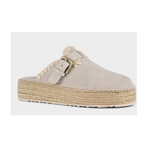 Jute Clog Plain Suede Mou