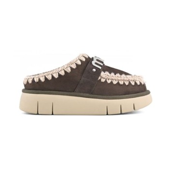 Mou Bounce Clog Metal Logo Mocha