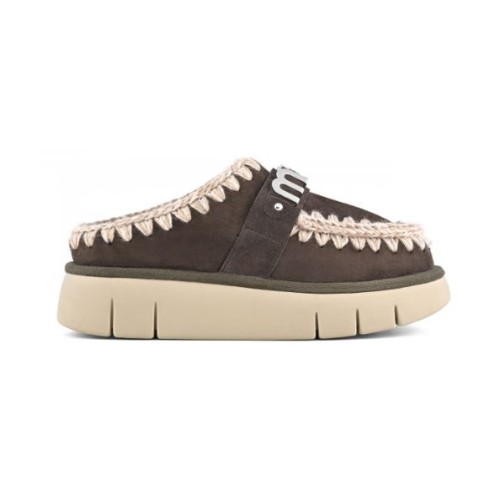 Mou Bounce Clog Metal Logo Mocha