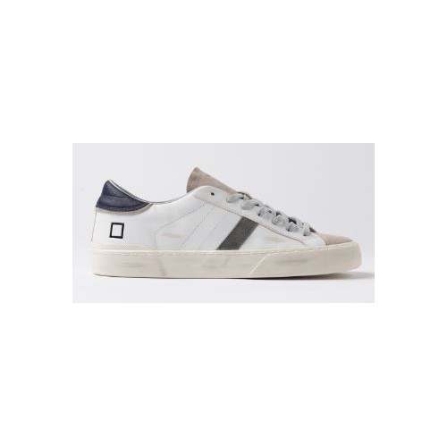 D.A.T.E. Hill Low Scratch White-Blue