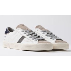 D.A.T.E. Hill Low Scratch White-Blue