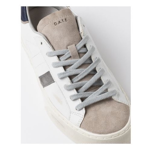 D.A.T.E. Hill Low Scratch White-Blue