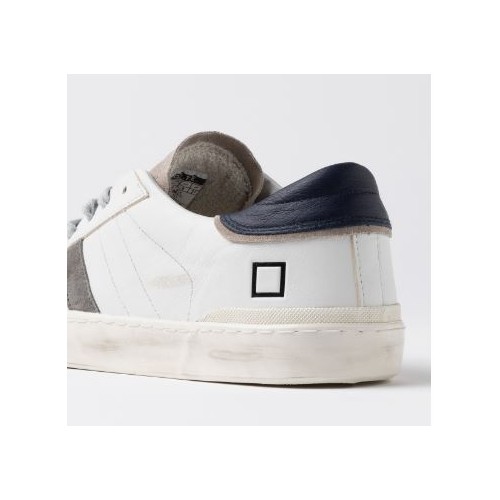 D.A.T.E. Hill Low Scratch White-Blue