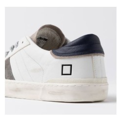 D.A.T.E. Hill Low Scratch White-Blue