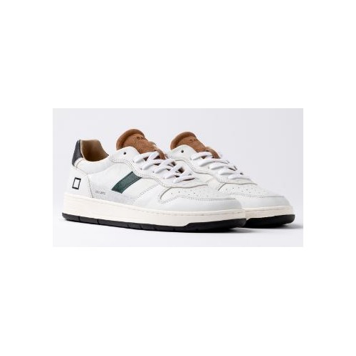 D.A.T.E. Court 2.0 Vintage White-Cuoio