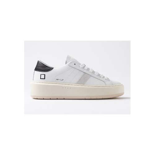 D.A.T.E. W Hill Platform Calf White-Black