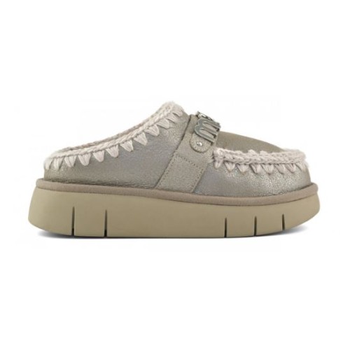 Mou Bounce Clog Special Leather Stone Metallic