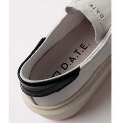 D.A.T.E. W Hill Low Platform Calf White-Black 