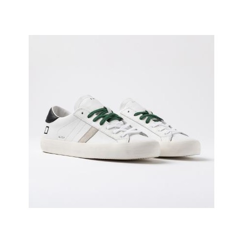 D.A.T.E. Hill Low Calf White-Black 