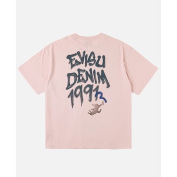 Angel Graffiti Slogan T-shirt Evisu