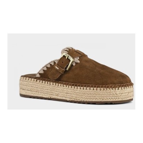 Jute Clog Plain Suede Mou
