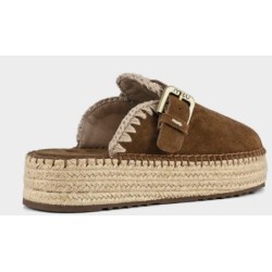 Jute Clog Plain Suede Mou