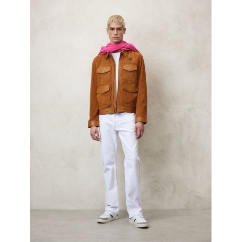 Giacca Pelle Blauer 