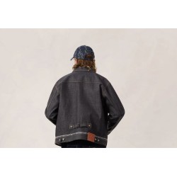 Logo Seagull Embroidery Denim Jacket Evisu