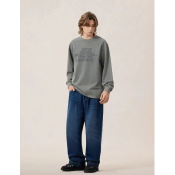 Reversed Seagull Slogan Long-sleeve T-shirt Evisu