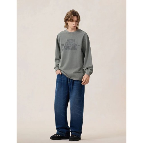 Reversed Seagull Slogan Long-sleeve T-shirt Evisu