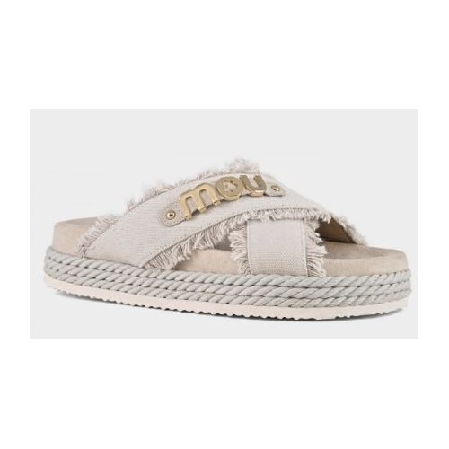 Criss-cross Rope Sandal Recycled Canvas Mou