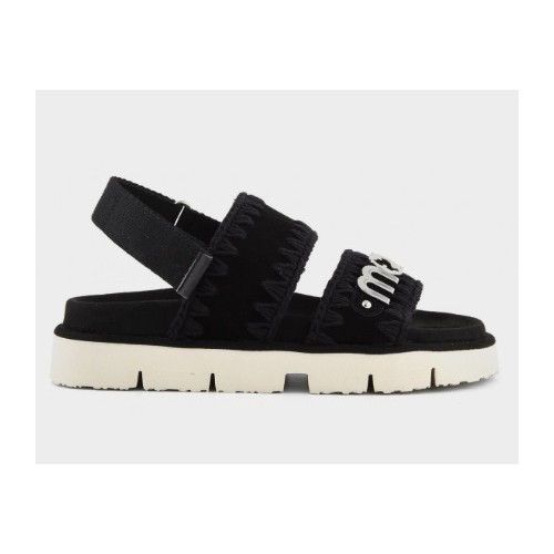 Mou Bio Sandal Suede Met Logo 