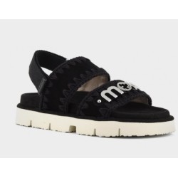 Mou Bio Sandal Suede Met Logo 