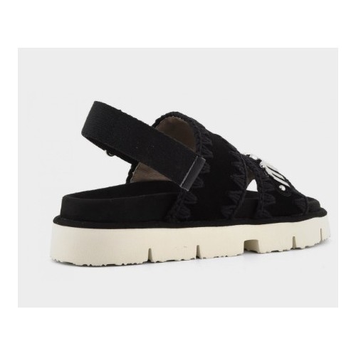 Mou Bio Sandal Suede Met Logo 