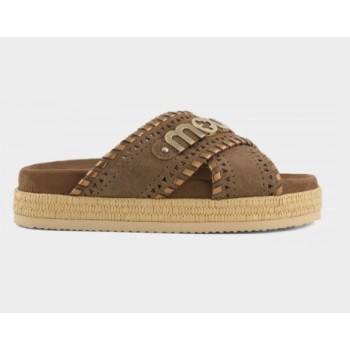 Mou Criss-cross sandal metal stitching