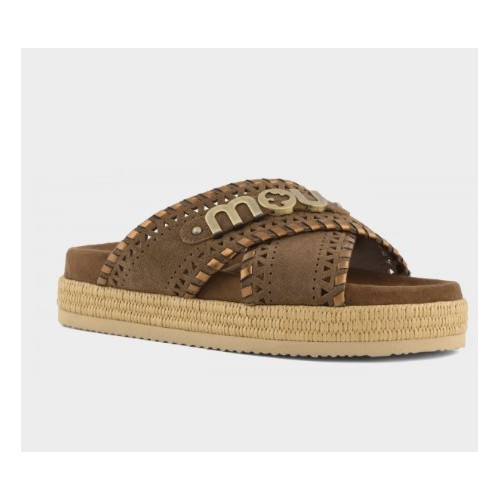 Mou Criss-cross sandal metal stitching