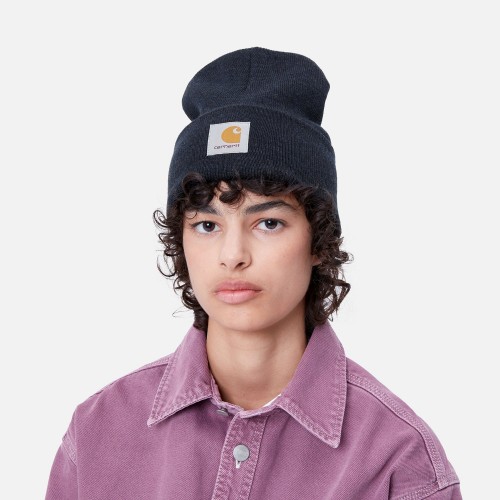 Acrylic Watch Hat Dark Navy Heather Carhartt Wip