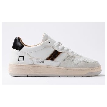 D.A.T.E. W Court 2.0 Vintage Calf White Leopard 