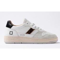 D.A.T.E. W Court 2.0 Vintage Calf White Leopard 