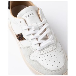 D.A.T.E. W Court 2.0 Vintage Calf White Leopard 