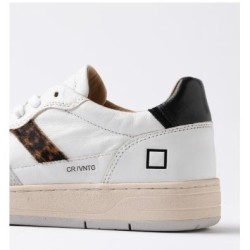 D.A.T.E. W Court 2.0 Vintage Calf White Leopard 