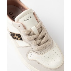 D.A.T.E. W Court 2.0 Vintage Ivory-Leopard