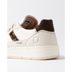 D.A.T.E. W Court 2.0 Vintage Ivory-Leopard