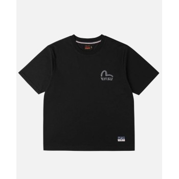 Monochrome Seagull Embroidery T-shirt Evisu 2