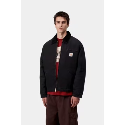 OG Detroit Jacket - Black / Black Stone canvas Carhartt Wip