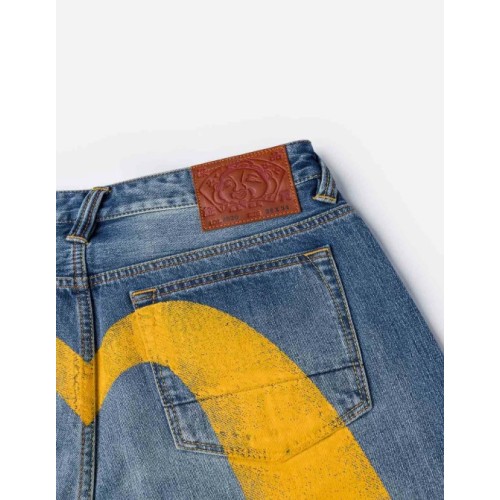 Yellow Daicock Print Regular Fit Evisu