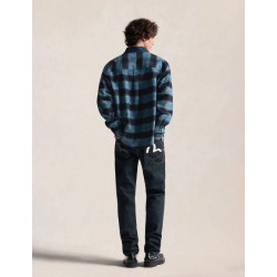 Grey & White Seagull Print Pocket Selvedge Denim Evisu