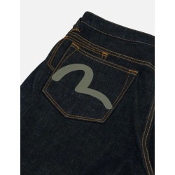 Grey & White Seagull Print Pocket Selvedge Denim Evisu