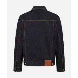 Ecru Seagull Printed Denim Jacket Evisu