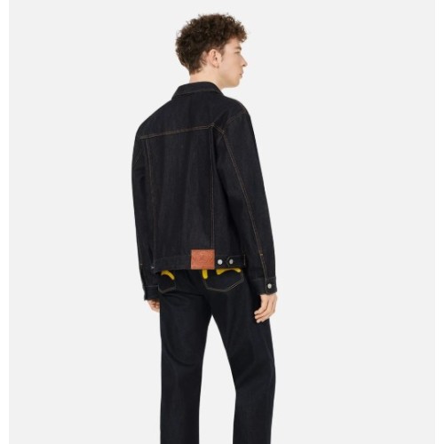 Ecru Seagull Printed Denim Jacket Evisu